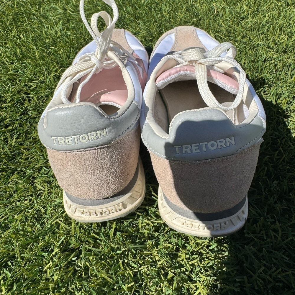 Tretorn Womens Sneaker White Beige Size 9 - Picture 2 of 5